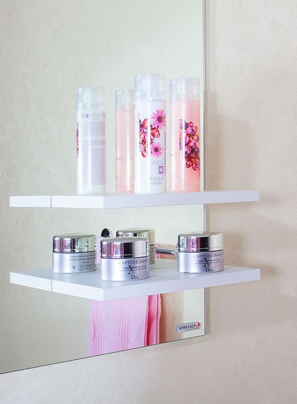 Зеркало Бриклаер Мадрид 85 Белое глянцевое