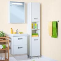 Тумба под раковину Бриклаер Палермо 55 подвесная Белая