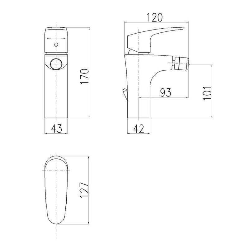Смеситель для биде Rav Slezak Amur AM745.5K, хром, артикул AM745.5K