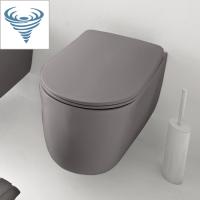 Kerasan Nolita Унитаз безободковый подвесной 55х35 см, смыв Tornado, с креплениями WB9N, цвет FERRO MATT