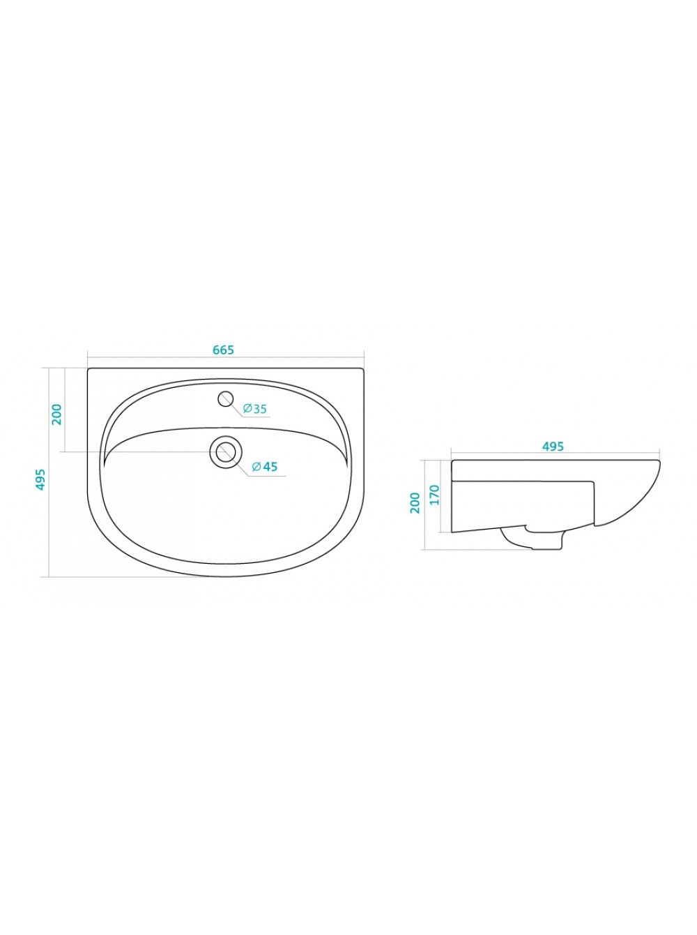 Умывальник Стелла 65