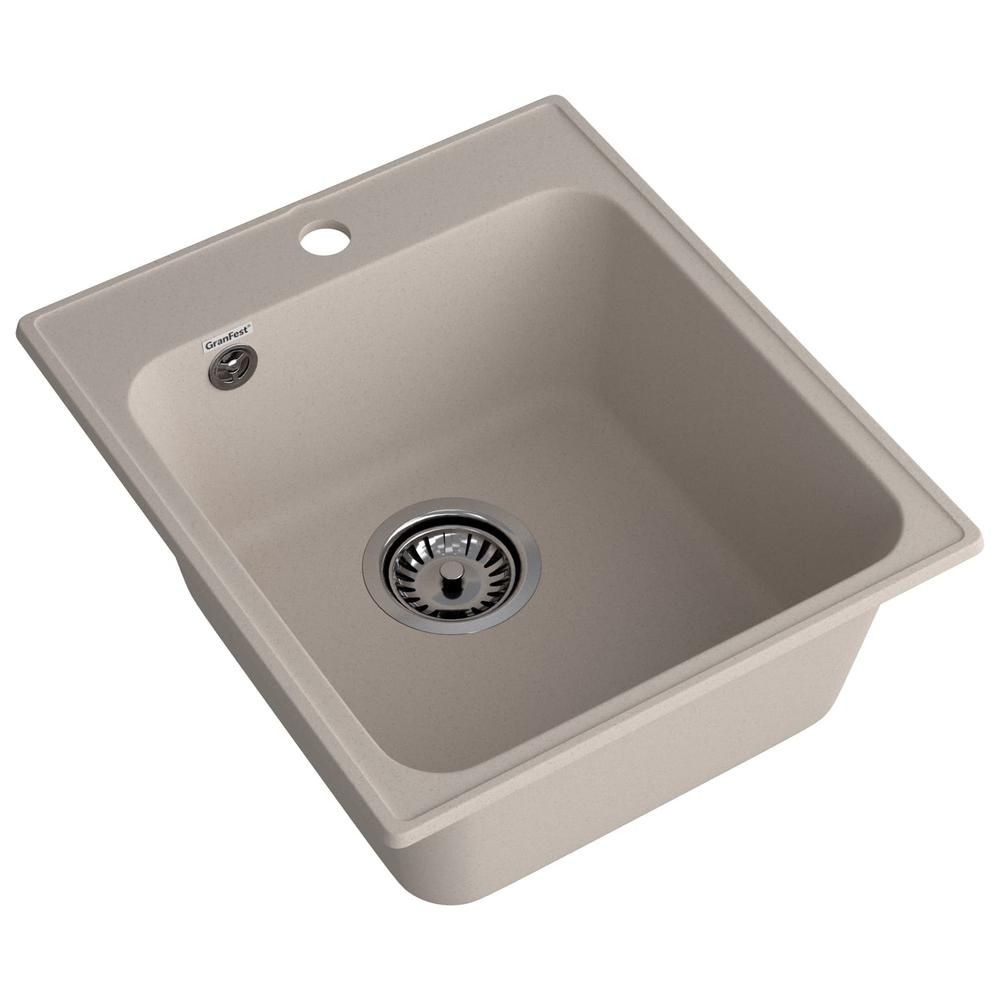 Кухонная мойка GranFest QUARZ 17, песочный, артикул 17 песочный