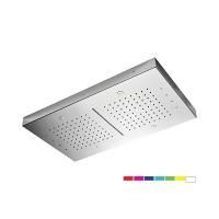 Daniel, встроенная лейка для душа (3х режимная) с 7 цветной светодиодной подсветкой, диаметр 400х700 мм, цвет хром