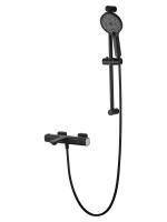 Смеситель для ванны с душем и термостатом WONZON & WOGHAND SOLID, Черный матовый (WW-C2011-A-MB)