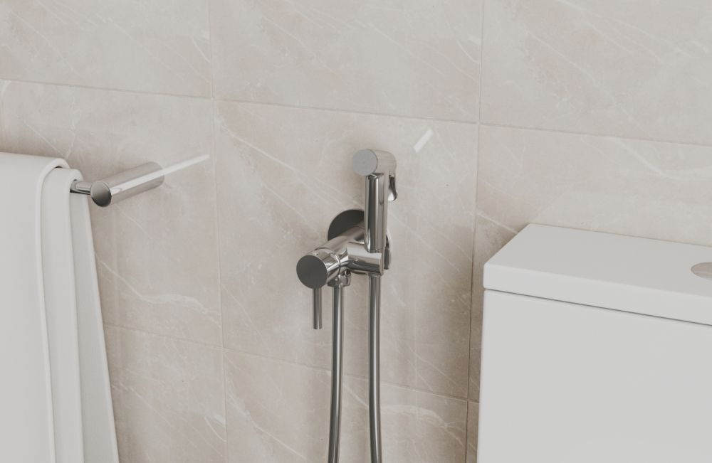 Гигиенический душ со смесителем Bravat D9151CP-ENG, хром