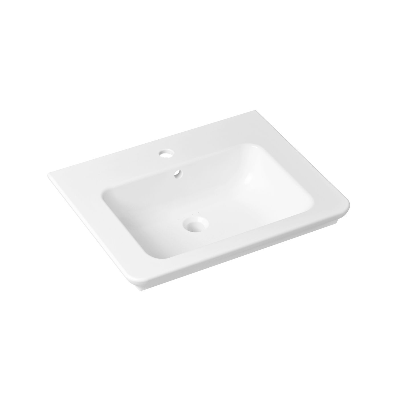 Раковина врезная для ванной комнаты Lavinia Boho Bathroom Sink 33312009, умывальник из фарфора, ширина 60 см Раковина врезная для ванной комнаты Lavinia Boho Bathroom Sink 33312009, умывальник из фарфора, ширина 60 см