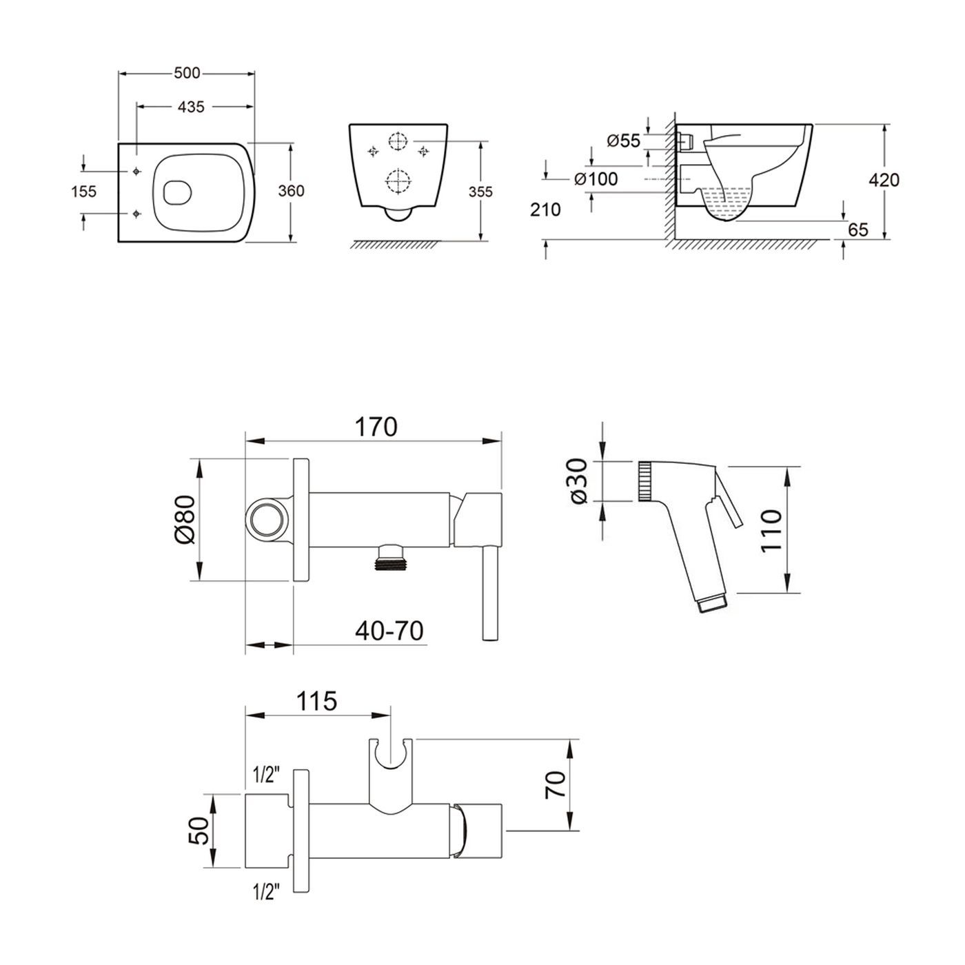 Комплект 2 в 1 Lavinia Boho Aveo Rimless 21080008