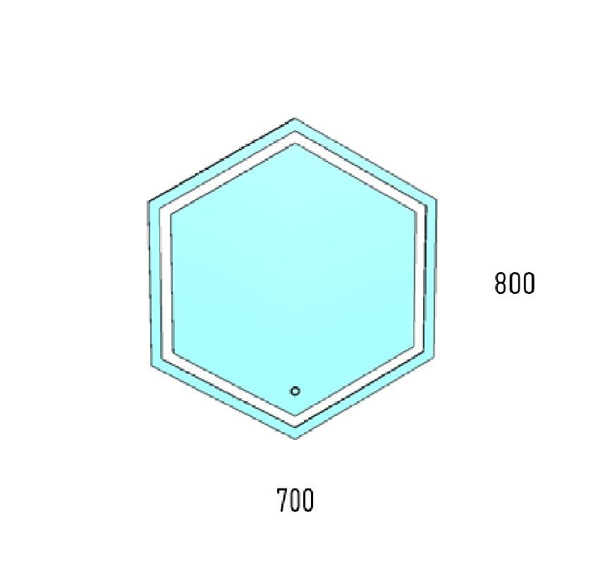 Зеркало LED "Теор 700*800", сенсор