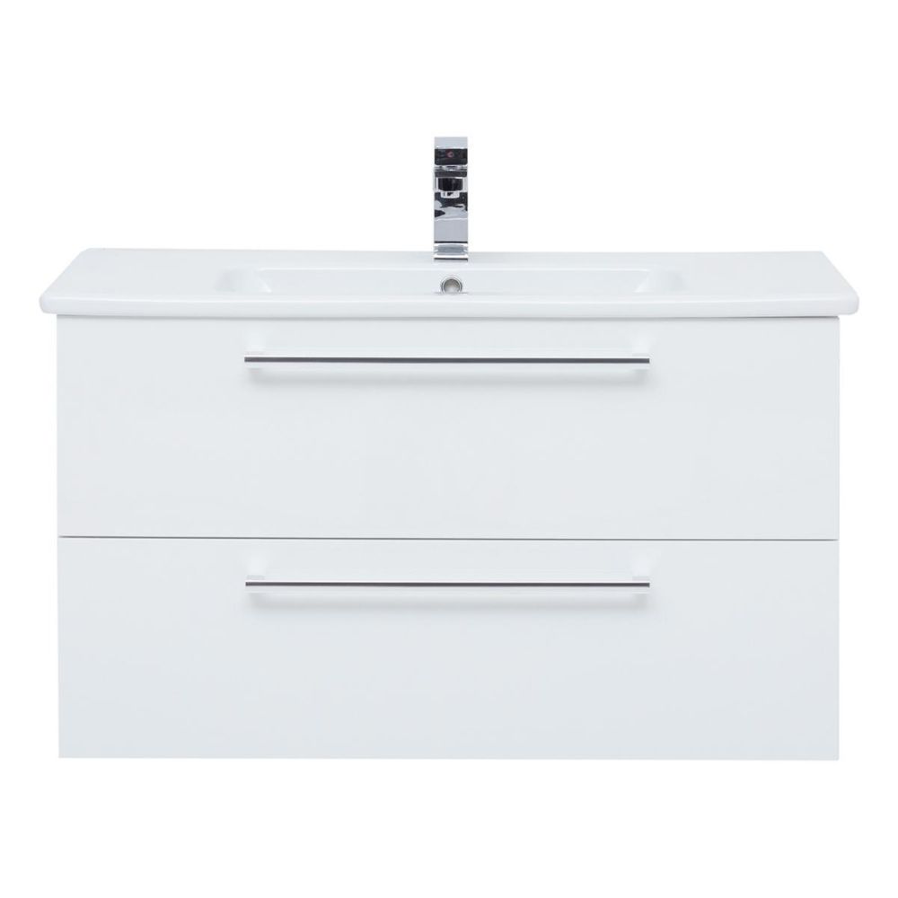 Тумба под раковину подвесная Dreja Gio 100 см, белый, артикул 77.0105W