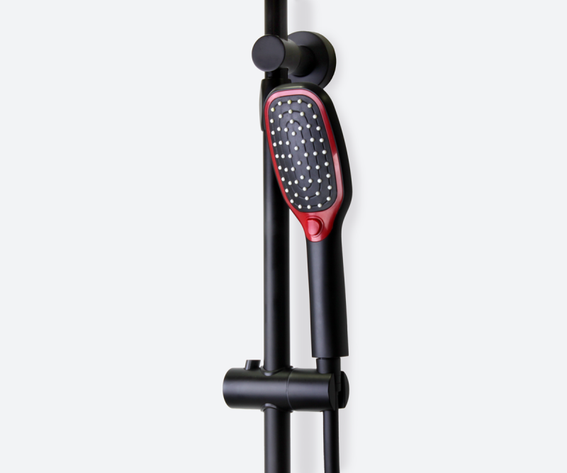 Душевая система Bronze de Luxe AVANTGARDE 2039RH, черный/красный, артикул 2039RH