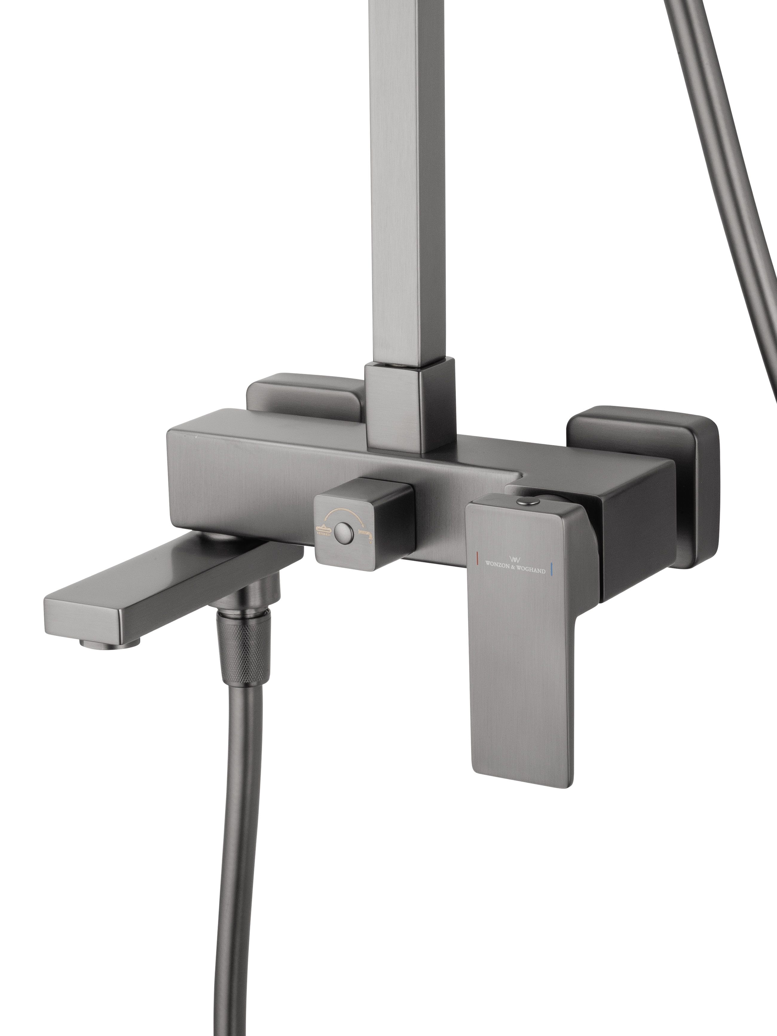 Душевая система WONZON & WOGHAND CUBE 2.0, Темный графит (WW-88047068-BGM)