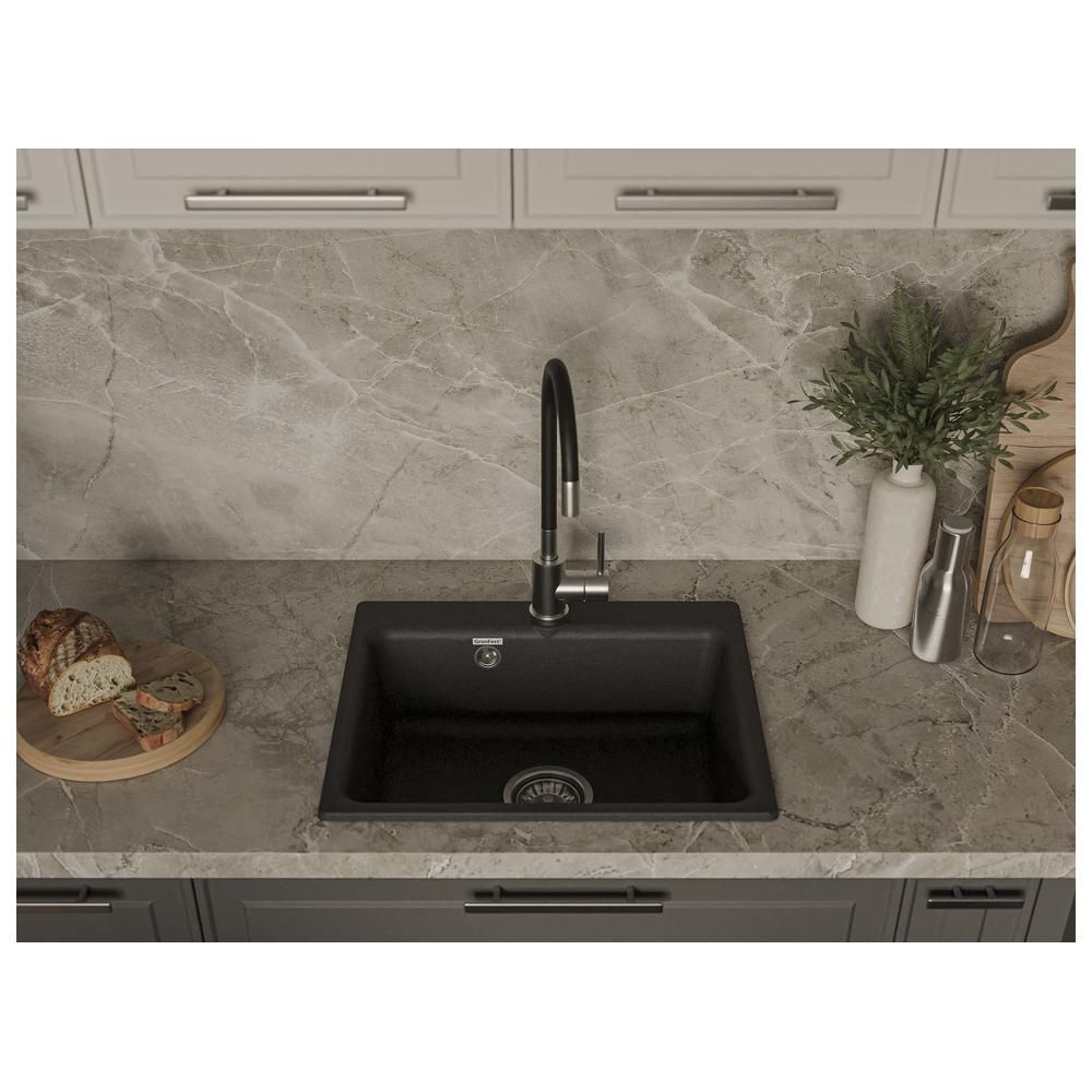 Кухонная мойка GranFest SMART 520, черный, артикул 520 черный