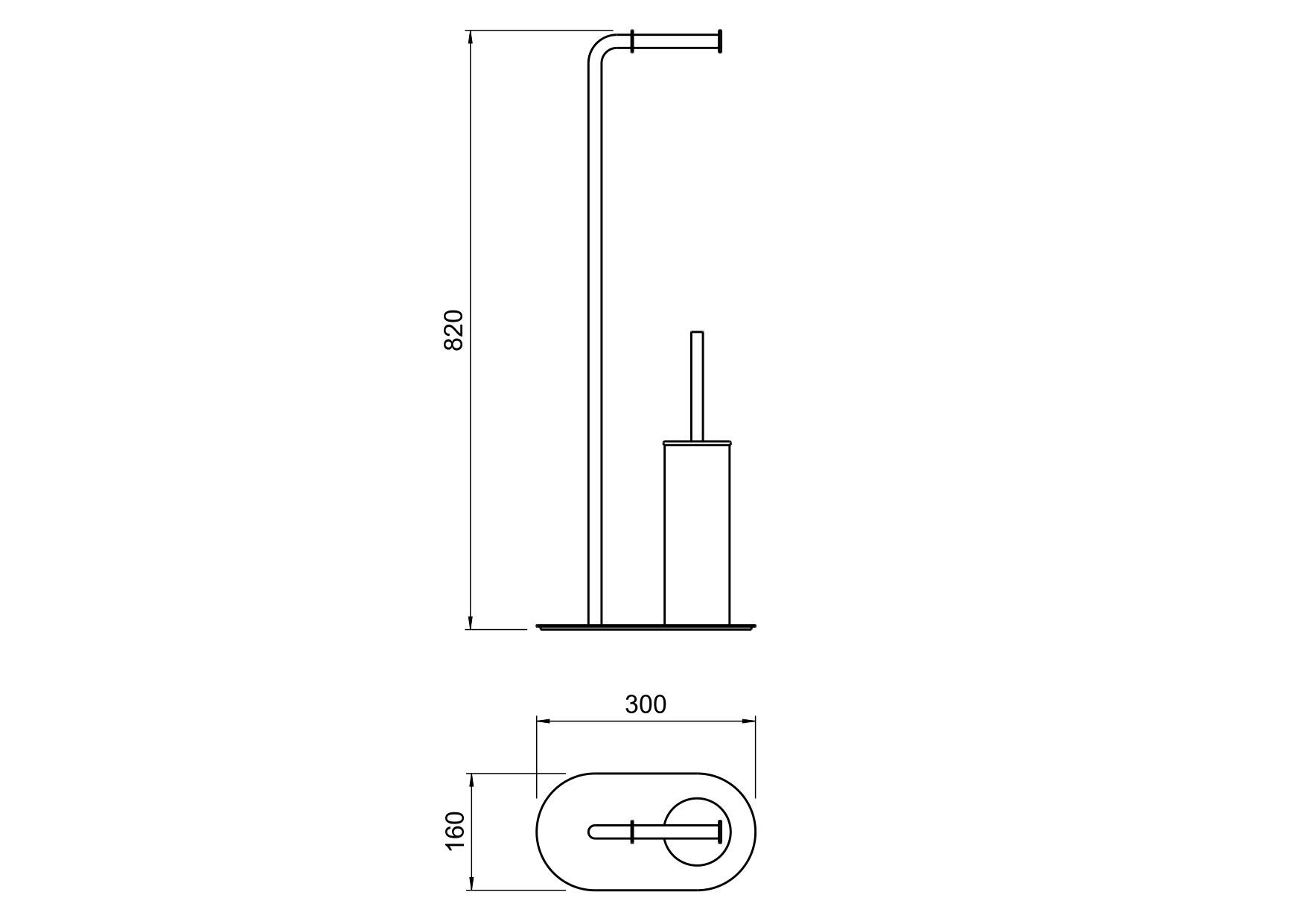 Держатель туалетной бумаги с ершиком напольный AQUATEK, матовый черный AQ4231MB ОБЕРОН Держатель туалетной бумаги с ершиком напольный AQUATEK, матовый черный AQ4231MB ОБЕРОН