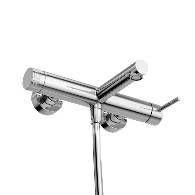 RELAX-VD-IN Смеситель для ванны и душа однорычажный в комплекте с ручным душем, шлангом и держателем, сатин, артикул RELAX-VD-IN