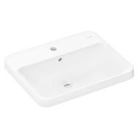 Раковина, Hansgrohe, Xuniva Q, ширина, мм-550, глубина, мм-450, высота, мм-175, тип установки-встраиваемый, отверстия для смесителя-1, с переливом, материал-керамика, цвет-белый