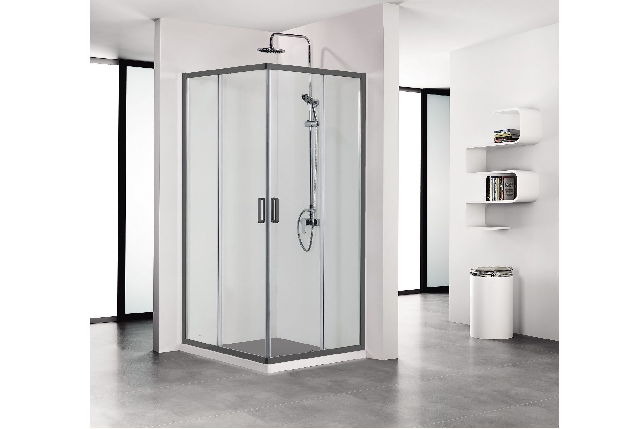 AQ ARI KV08020BL Душевой уголок квадратный, двери раздвижные 800x800x2000 профиль черный, стекло прозрачное AQ ARI KV08020BL Душевой уголок квадратный, двери раздвижные 800x800x2000 профиль черный, стекло прозрачное