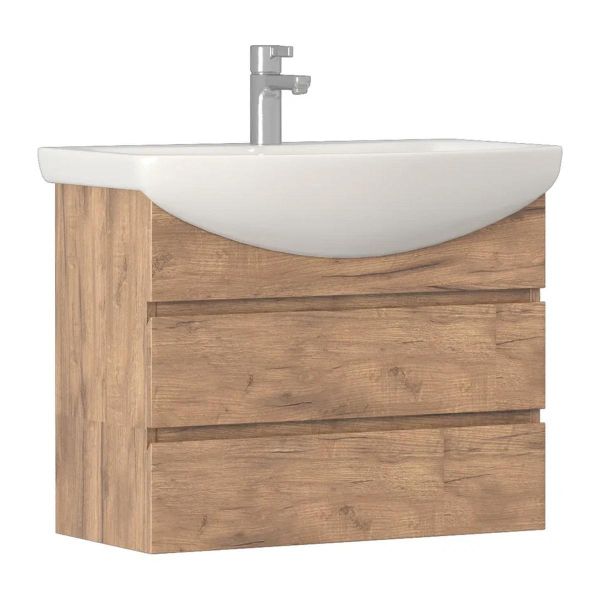 Тумба под раковину подвесная VIGO Wing tp.WIN.BAL.70.2Y дуб золотой, 70 см