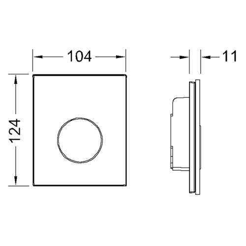 TECEloop Urinal, стекло черное, клав. черная. TECEloop Urinal, стекло черное, клав. черная.