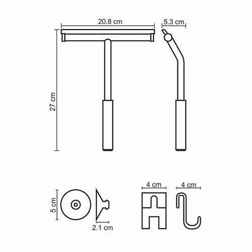 K-211BLACK Скребок для душевой кабины