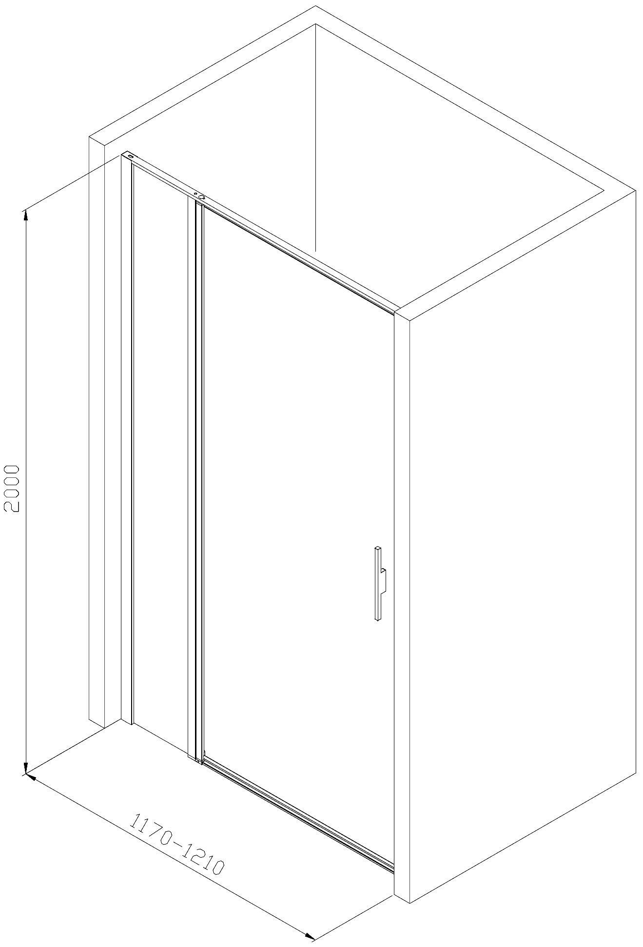 Душевая дверь Allen Brau Priority 120 3.31031.00 хром