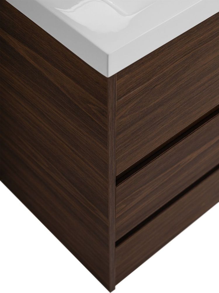 FAMILY-M База под раковину напольная с тремя выкатными ящиками, Bourbon Oak, 900x480x845, FAMILY-M-900-3C-PIA-BO, артикул FAMILY-M-900-3C-PIA-BO