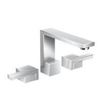 AX Edge Смеситель для раковины 130, на 3 отв., с push/open донным клапаном , излив 173мм, цвет: хром AX Edge Смеситель для раковины 130, на 3 отв., с push/open донным клапаном , излив 173мм, цвет: хром