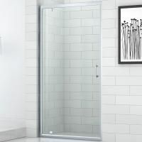 Душевая дверь в нишу Cezares Eco BA-1 80 профиль Хром стекло прозрачное