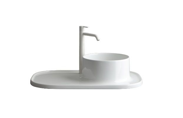 White Ceramic Upper, накладная раковина 70x45х16h см, с накладкой, без отверстия п/с, цвет белый глянцевый, артикул W300701