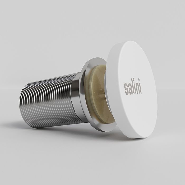Salini Донный клапан  для раковины  D502 "Up&Down" для Armonia, Gloria 312, цвет: S-Sense, белый глянцевый Salini Донный клапан  для раковины  D502 "Up&Down" для Armonia, Gloria 312, цвет: S-Sense, белый глянцевый