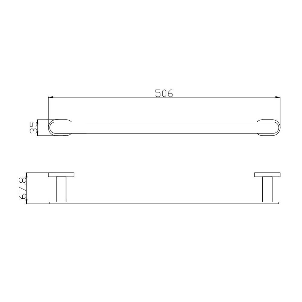 Полотенцедержатель Rav Slezak YUKON YUA0701/50CB, хром/белый