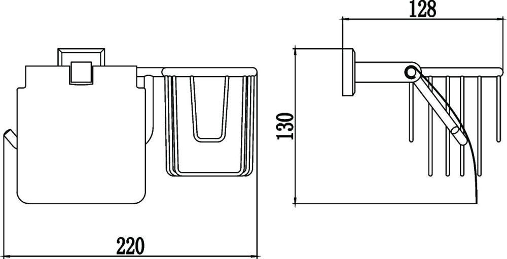 Держатель для туалетной бумаги и освежителя Savol S-L09551, хром, артикул S-L09551