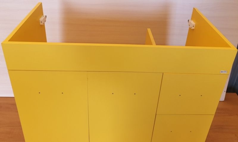 Тумба под раковину Misty Стиль 90 Желтая