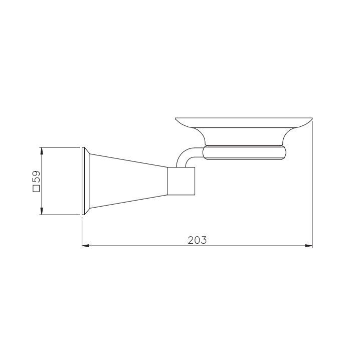 Nicolazzi Vincent Мыльница стеклянная подвесная, цвет держателя: хром