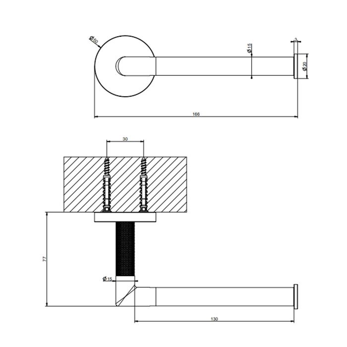 GESSI ANELLO Держатель туалетной бумаги, вертикальная/горизонтальная установка, цвет Black Metal Brushed PVD
