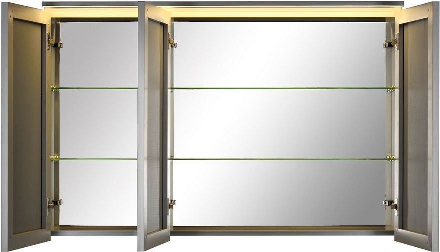 Зеркальный шкаф De Aqua Алюминиум 120 AL 507 120 S серебро