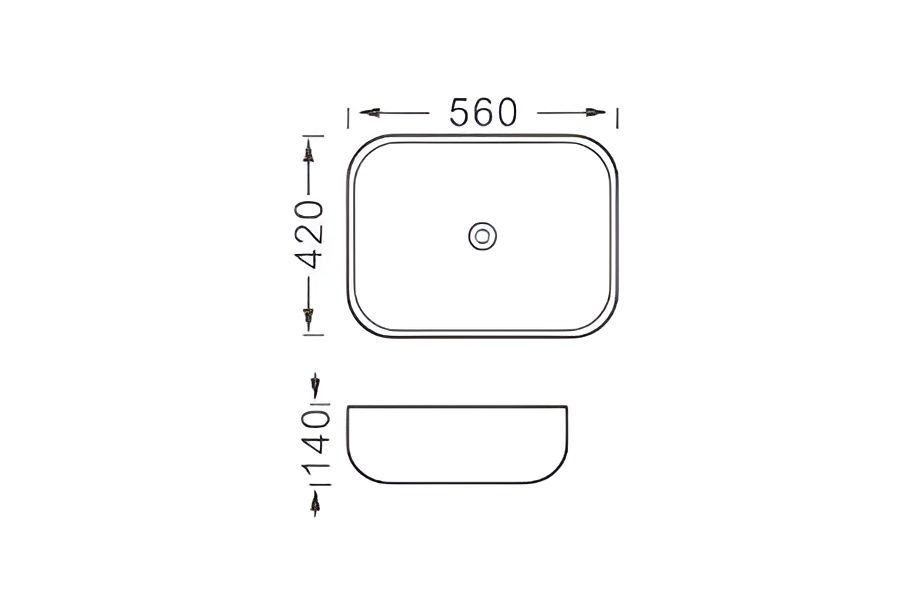 Раковина накладная для установки на столешницу AQUATEK AQ5526-MW 560*420*140, матовый белый Раковина накладная для установки на столешницу AQUATEK AQ5526-MW 560*420*140, матовый белый