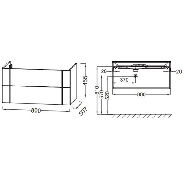 Тумба под раковину JACOB DELAFON NOUVELLE VAGUE 80 EB3030-E16 (подвесная, орех), шт