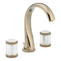 THG HIRONDELLES Смеситель для раковины на 3 отверстия, с донным клапаном, цвет Umber color PVD THG HIRONDELLES Смеситель для раковины на 3 отверстия, с донным клапаном, цвет Umber color PVD