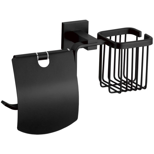 Держатель для туалетной бумаги и освежителя Savol S-L06551H, черный