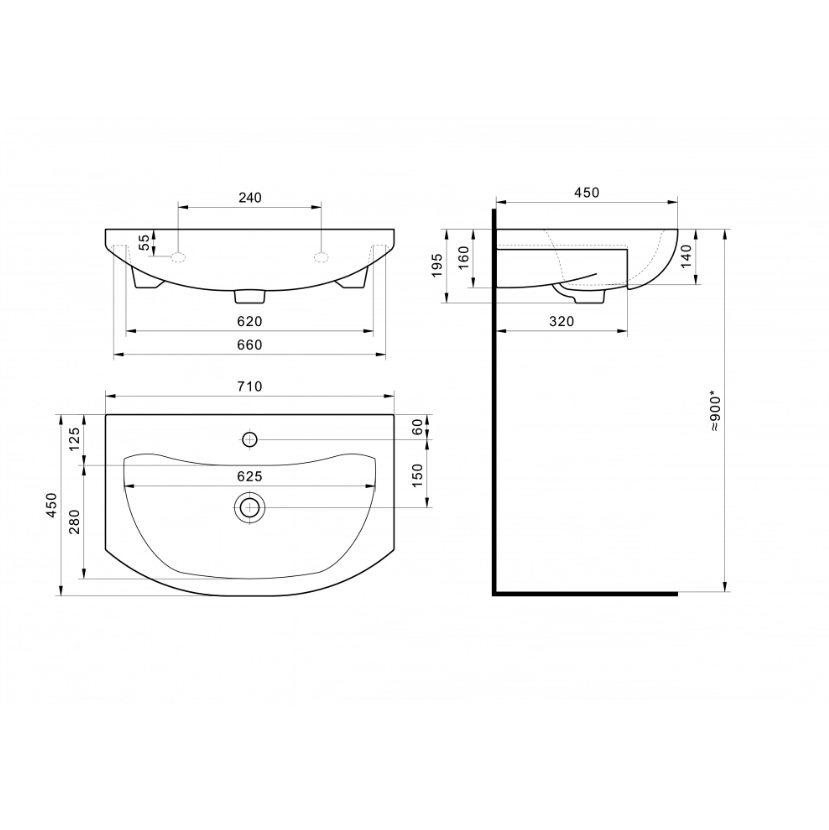 Умывальник VIGO (КСФ) Уют 55 с/о обр (Ц0000000399), артикул Ц0000000399