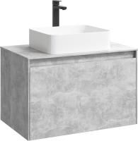 Mobi Корпус подвесной тумбы 80 см под умывальник , цвет бетон светлый