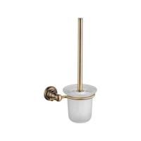 Ершик DIAMOND для унитаза, настенный, со стеклянной матовой чашей, бронза, Sapho