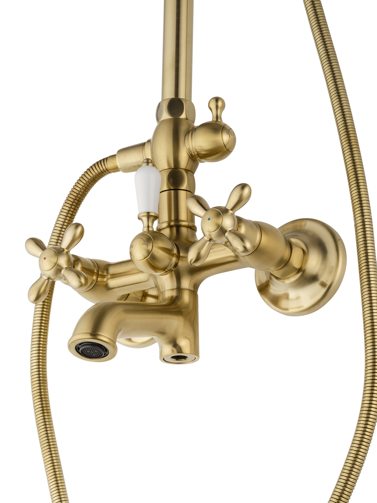 Душевая система WONZON & WOGHAND RETRO, Брашированное золото (WW-88739020-BG)
