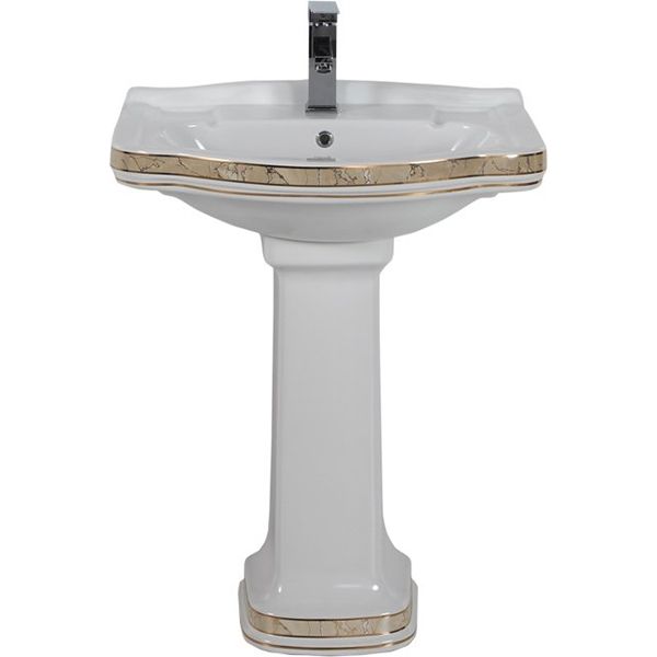 Раковина Creavit Klasik 66 KL065-00CB00E-PB00 Белая с декором