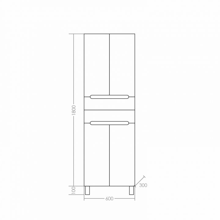 Шкаф-пенал "Лондон 60" напольная