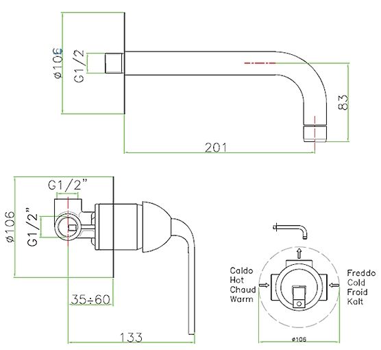 Смеситель для раковины Fiore Koko 87CR7535, хром, артикул 87CR7535