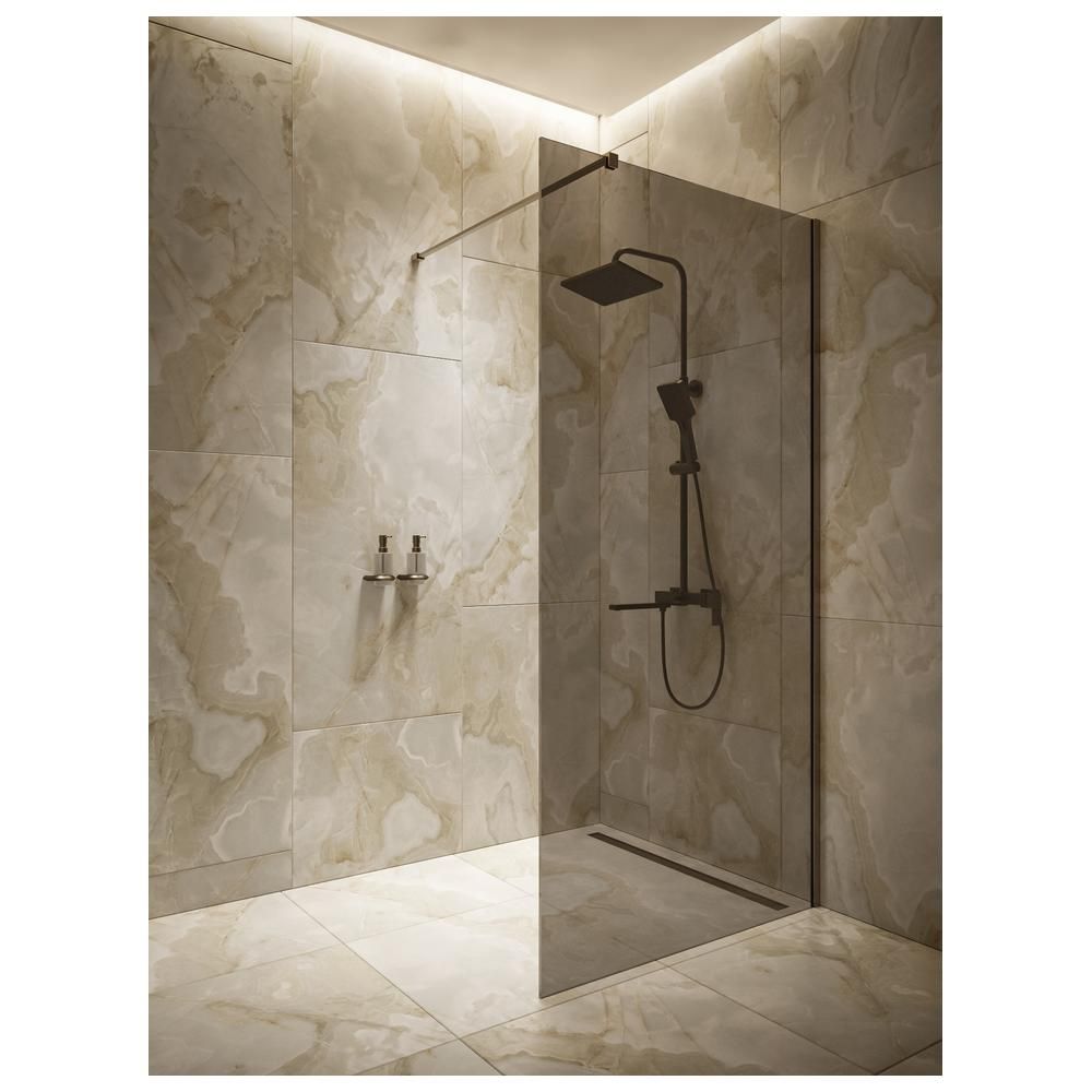 Душевая перегородка Knotlor WI100TG0GM 100х200, оружейная сталь