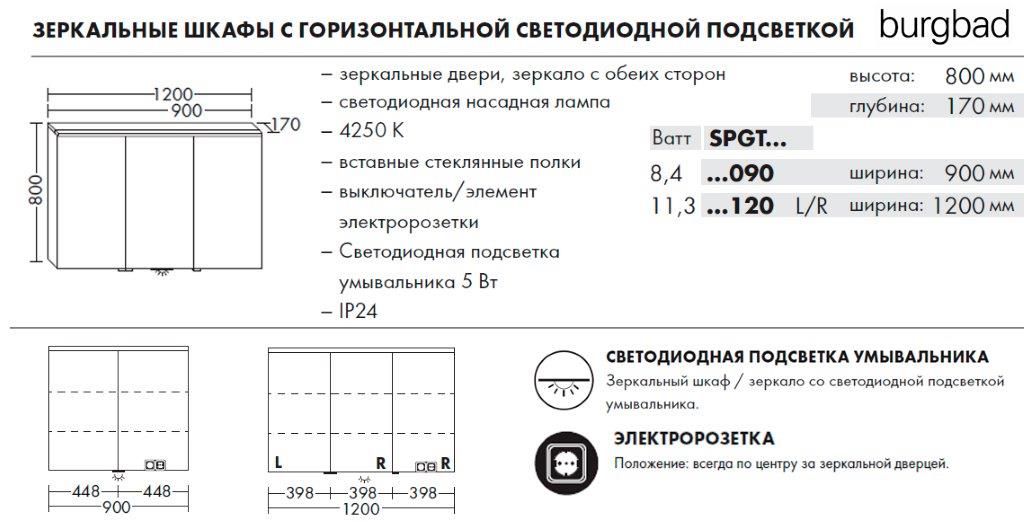 BURGBAD Eqio Зеркальный шкаф с гориз светодиод подсв.900х800х170 мм,2 зерк двери с обоих сторон, стекл полки.выкл.подсв умывальника, цвет белый BURGBAD Eqio Зеркальный шкаф с гориз светодиод подсв.900х800х170 мм,2 зерк двери с обоих сторон, стекл полки.выкл.подсв умывальника, цвет белый