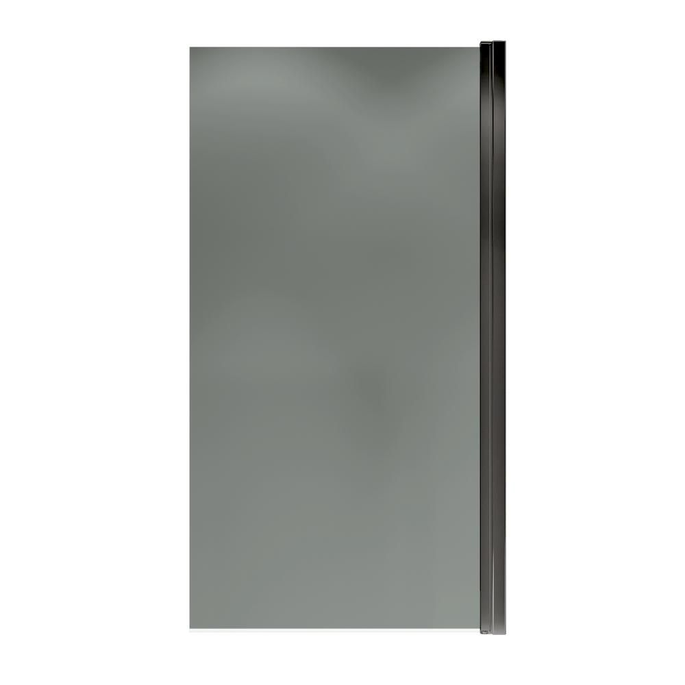 Шторка на ванну распашная Terminus Ното 150х70 тонированная, черный