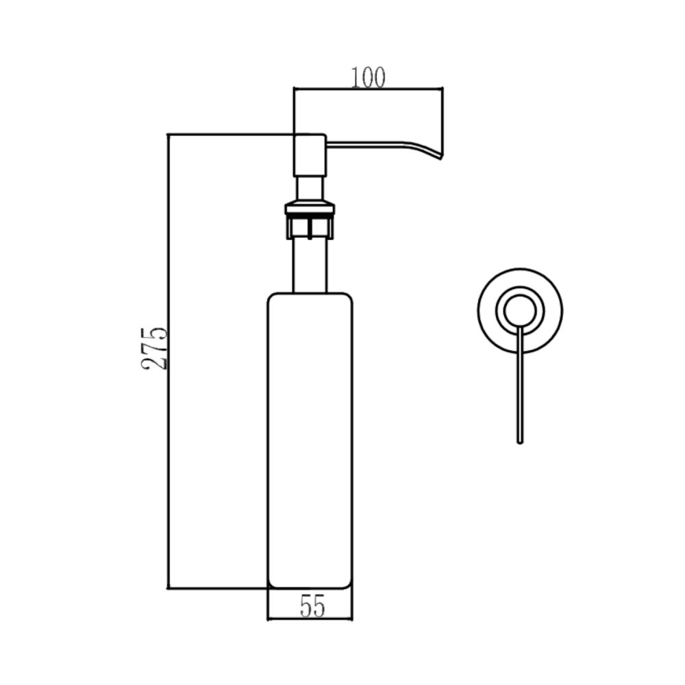 Дозатор кухонной мойки Savol S-ZY001H, черный, артикул S-ZY001H